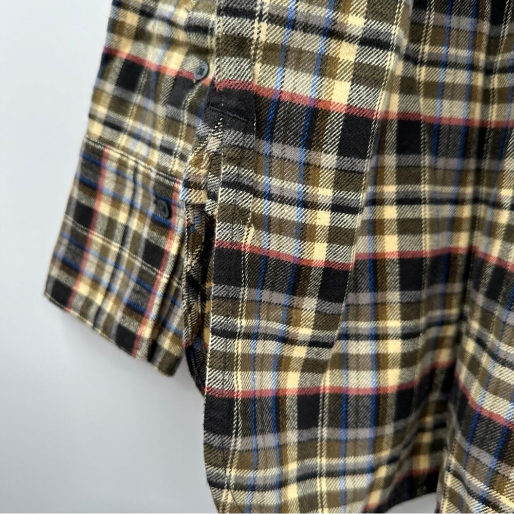 Everlane Boxy‎ Plaid Brown Multicolor Flannel Button Down Shirt Shacket Sz S NEW - Picture 5 of 10